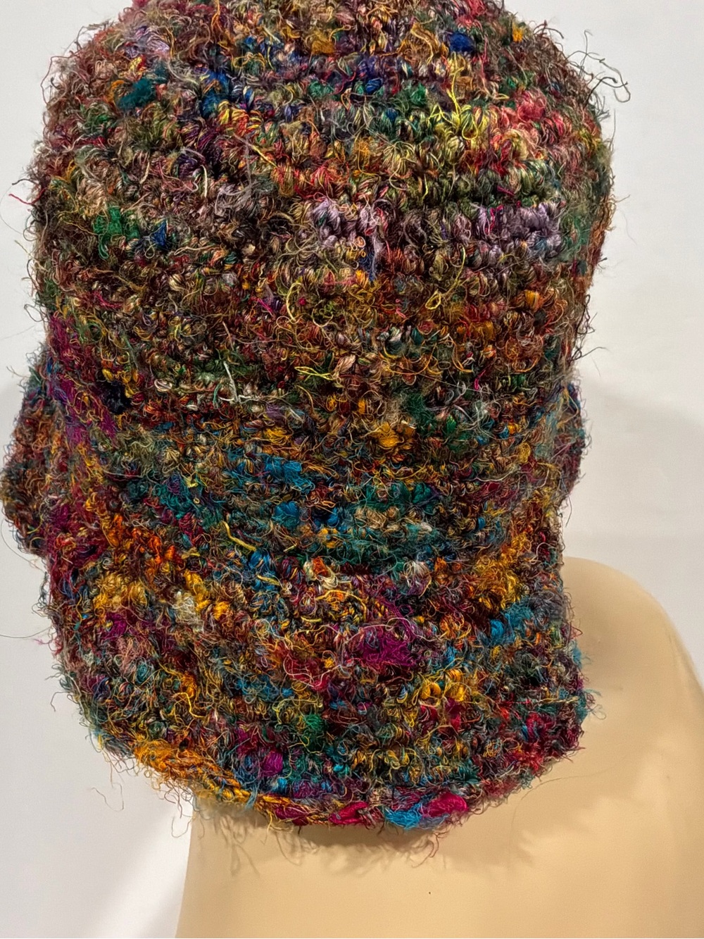 Multicolor Textured Knit Bucket Hat - Picture 4 of 7